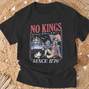 Retro No Kings No Fascists Since 1776 T-Shirt 165